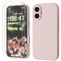 GOODVISH 3 IN 1 for iPhone 15/15 Pro/15 Pro Max/16/16 Pro/16 Pro Max/16e Case, Upgraded Camera Protection, 2X HD Screen Protector, Liquid Silicone Anti-Scratch Shockproof Anti-Fingerprint Phone Case