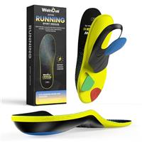 Welnove Sport Insoles for Men Women- Triple Shock Absorption & Medium Arch Support to Relieve Plantar Fasciitis Reduce Fatigue, Prevent Injuries,Comfort Athletic Inserts for Sneakers Running Shoes