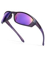 Myiaur Women Sports Sunglasses for Running Cycling UV400 Protection Polarized Lens Lightweight Wrap Around Design M8140
