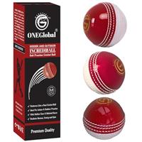 ONEGlobal Incrediball Soft Practice Cricket Ball | Outdoor & Indoor Rubber Cricket Ball With Core & Stitched Seam | For Practice, Honing Skills & Family Fun