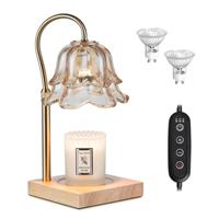 Candeldo Candle Warmer Lamp with Timer: Candle Warmers with 2 Bulbs Height Adjustable Candle Lamps Decor Home Bedroom House Warming Gift Mothers Day Mom Sister Gift
