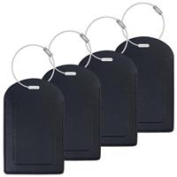 Gloppie 2 Pack PU Leather Luggage Tags for Suitcases Persona