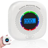 Carbon Monoxide Detector and Alarm,CO Alarm for Home Office with LCD Digital Display,CO Detector Monitor Battery Powered with Test Button(Not included Batteries)