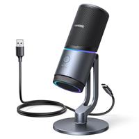UGREEN USB Microphone 24bit/96KHz RGB Gaming Mic Cardioid Condenser PC Microphone Noise Reduction for Podcasting, Streaming, Recording with Quick Mute, Gain Knob for PS4/PS5/Mac/Laptop