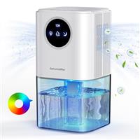 Dehumidifier for Home Damp, 1700ml Electric Dehumidifier for Bedroom with Timer, 7 Colors LED Light, Auto Shut off & Auto Defrost Small Dehumidifiers for Bathroom Wardrobe Clothes Drying