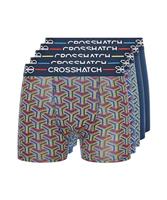 Crosshatch 3 & 5 Pack Men's Boxers, Mens Underwear Multipack, Cotton Trunks Briefs S, M, L, XL, XXL,XXXL by Clothing247