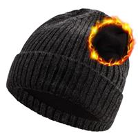 Oversize XXL Mens Beanie Hat for Big Heads 23.6"-25.6", Larg