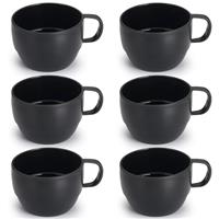 ReaNea Coffee Mugs Set of 6, Coffee Cups 350ml, Durable Light Weight Plastic Mugs for Home, Outdoor, Picnic, Camping, Idea Birthday Gift
