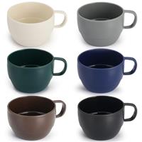 ReaNea Coffee Mugs Set of 6, Coffee Cups 350ml, Durable Light Weight Plastic Mugs for Home, Outdoor, Picnic, Camping, Idea Birthday Gift