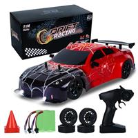 iBlivers Spider RC Drift Car, 1:14 Monster Truck Remote Control Drift Car with Full Proportional Throttle 4WD GT Drift RC Cars with Cool Light Vehicle RC Drifting Cars Gifts Toy for Adults Boys Kids