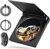 Homlab Cd Player for Car - External Car CD Player with Steering Wheel Remote, Plug & Play USB/AUX Connection, Portable CD Player for Cars, Anti-Shock Noise Reduction, Hidden Cable Storage