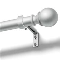 DEFYNEE Curtain Poles with Round Finials, Extendable Curtain Poles for Eyelet Curtains 25mm Diameter with Bracket for Bedroom, Dining Room, Living Room or Kitchen