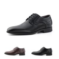 Hitmars Mens Oxfords Shoes Men's Lace Up Derbys Shoes Business Formal Dress Shoes Black Brown UK 5-13
