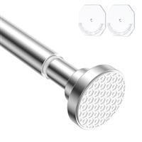 WEIXINHAI Adjustable Rod Shower Curtain - 105-180cm, Black for Bathroom