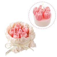 KIMHY Scent Candles with 6 Rose