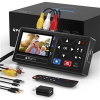 PORTTA VHS to Digital Converter, Video to Digital Recorder with Remote, Compatible with VHS, VCR, DVR, DVD, Hi8, Mini DV, Camcorder, Cassette Tape, Gaming Consoles