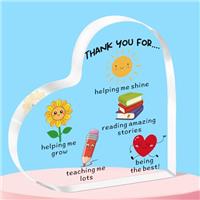 QMVMV Teacher Gifts Thank You Acrylic Plaque - Cute Thank Yo