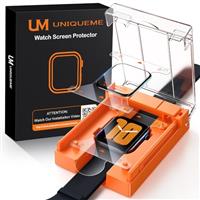 UniqueMe for Apple Watch Series 9/8/7 Screen Protector 45mm - 2 Pack [Strong Asorption] [Ceramic Film Not Glass] Bubble-Free Anti-Scratch HD Clear Cover Soft Film iWatch Easy Installation