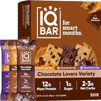 IQBAR Keto Protein Bars, 12-Count, 1.5 Ounce Bars, Gluten Free, Low Carb, Vegan Snacks