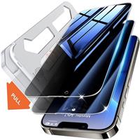 Tentoki Screen Protector for iPhone all, Full Coverage Tempered Glass Film 9H+ Military-Grade Protection [Auto Dust Elimination] [No Bubbles No Dust] [Ultra-Transparent] 2 Pack