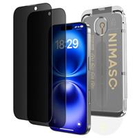NIMASO for iPhone Screen Protector 6.1-Inch, Dust-free Instant Installation, 9H Hardness Tempered Glass Film, Military Grade Shatterproof, Anti-Scratch, 2 Pack