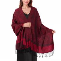 Lamca Women Pashmina Shawls and Wraps Scarf Soft Silky Reversible Paisley Scarves Shawl for Women UK