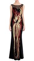 Angel-fashions Women's One Shoulder Ruching Beading Ribbon S