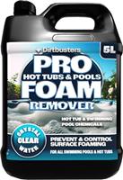 Dirtbusters Pro Foam Remover For Hot Tub, Spa Swimming Pool, Effective Anti Foam Hot Tub Chemicals For Instant Easy Results, Suitable For All Hot Tubs Spas 5L