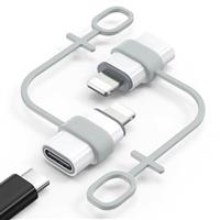 MoKo USB C to Lightning Adapter, Not for Audio/OTG, Lightning Male to USB C Female Adapter for iPhone 14/13/12/11/X Series, iPad/AirPods, Support Charging & Data Sync, with Anti-lost Loop