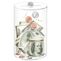 ZONJIE Clear Money Box - 12x16cm Unopenable Acrylic Saving B