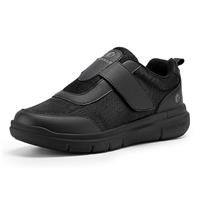 FitVille Mens Extra Wide Fit Diabetic Shoes with Adjustable Strap Breathable Walking Shoes for Swollen Feet - EasyTop StrapEase V4