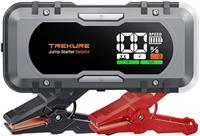 TREKURE Jump Starter Power Pack 6000A, 12V Car Battery Booster Jump Starter(All Gas/12L Diesel), Car Jump Starter Power Bank with 65W Quick Charge, Car Jump Starter with Jump leads, Emergency Light