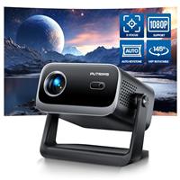Mini ProjectorDust Proof & Electric Focus & Auto Keystone20000LM Portable Projector 4K 1080P FHD Supported, PUTRIMS TV Projectors Zoom, WiFi Bluetooth 145Rotatable Phone Projector for Outdoor Home