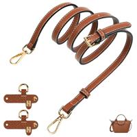 Aucuu Leather Strap for Longchamp Bags, Mini Bag Strap for Longchamp, Handbags Straps, Leather Handbag Strap, Punch-Free Adjustable Buckle Design Suit for longchamp mini bag
