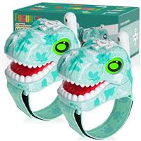 fygurso Dinosaur Walkie Talkies for Kids, Kids Toys for Boys Girls Aged 3 to 8 Years Old for Outdoor Adventure, Camping, Halloween, Christmas, Birthday Gifts (Blue, 3280 FT Talk Range, 2 Pack)