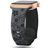 Floral Engraved Straps Compatible with Apple Watch Straps