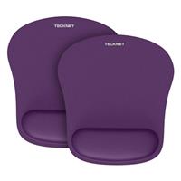 TECKNET Mouse Mat Wrist Support, 2 Pack Ergonomic Mouse Mat with Memory Foam, Mice Pad with Anti-slip Rubber Base, Waterproof Surface Mouse Pad for Computer, Laptop, Office, Home and Travel
