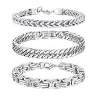 JENCVNL 2/3/4mm Twist Rope Chain, Stainless Steel Silver Rop