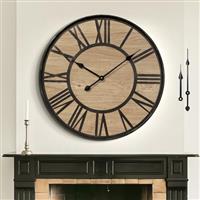 Mee 2ou Large Wall Clock for Living Room Decor, Non Ticking Silent, Battery Operated Modern Vintage Wood Wall Clock Oversized Decorative Wall Clock for Bedroom Kitchen Farmhouse Office Decor