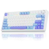 AULA F75 75% Wireless Mechanical Keyboard,2.4Ghz/Type-C/BT5.0 Gaming Keyboards,Advanced Structure,Side Engraved,RGB Backlight,Hot Swappable Custom Keyboard for PC/Mac