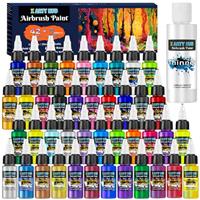 X ARTY HUB Airbrush Paint - Colors with Thinner, Iridescent, Neon and Metallic Air Brush Paints Acrylic Ready to Spray, Water-Based Airbrush Painting Set for Artists Beginners