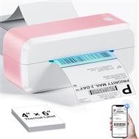 NelkoGlobal Bluetooth Thermal Label Printer, Wireless 4x6 Shipping Label Printer