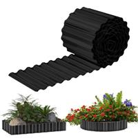 Metal Lawn Edging Borders,Corrugated Galvanized Garden Edging Border,Landscape Edging,Flexible Long Strips DIY Edging for Vegetables Raised Bed, Flower Tree Surrounds