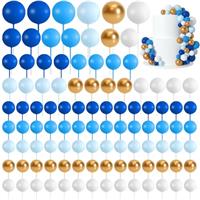 Morcheiong 114 Pcs Cake Balls Decorations - Balloon Cake Topper & Insert Foam Balls Cake Picks for Decorations & Parties