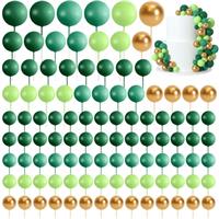 Morcheiong 114 Pcs Cake Balls Decorations - Balloon Cake Topper & Insert Foam Balls Cake Picks for Decorations & Parties