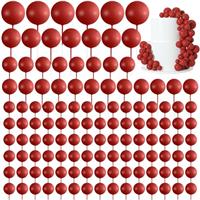 Morcheiong 114 Pcs Cake Balls Decorations - Balloon Cake Topper & Insert Foam Balls Cake Picks for Decorations & Parties