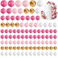Morcheiong 114 Pcs Cake Balls Decorations - Balloon Cake Topper & Insert Foam Balls Cake Picks for Decorations & Parties