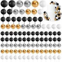Morcheiong 114 Pcs Cake Balls Decorations - Balloon Cake Topper & Insert Foam Balls Cake Picks for Decorations & Parties