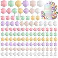 Morcheiong 114 Pcs Cake Balls Decorations - Balloon Cake Topper & Insert Foam Balls Cake Picks for Decorations & Parties