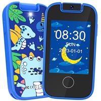 Kids Smart Phone for Girls, Christmas Birthday Gifts for 3 4 5 6 Year Old Girls, MP3 Music Player with Dual Camera, Alarm Clock Kids Toy Phone Learning Toys for Girls Age 3 4 5 6 with SD Card